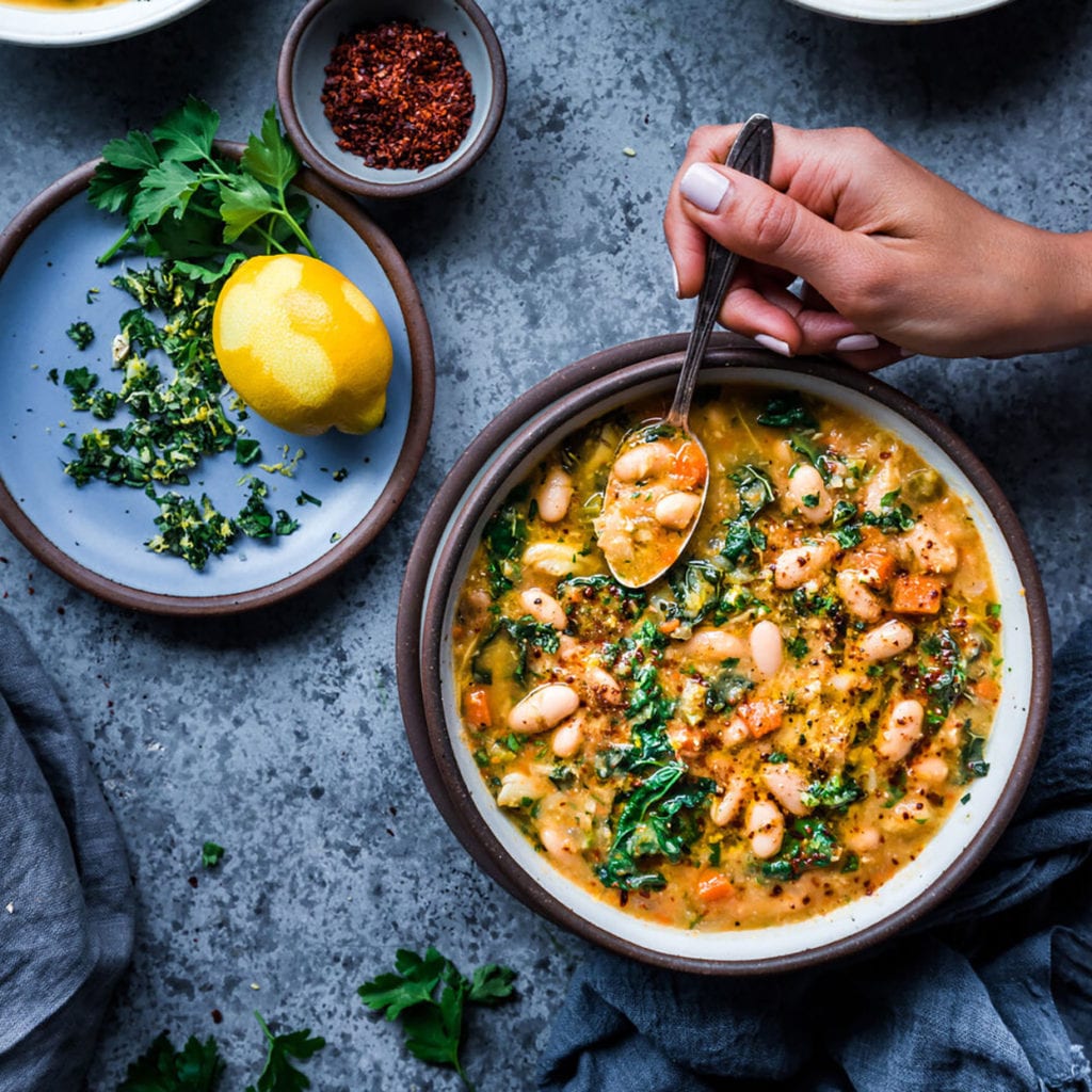 Creamy-White-Bean-Soup-with-Kale-and-Gremolata