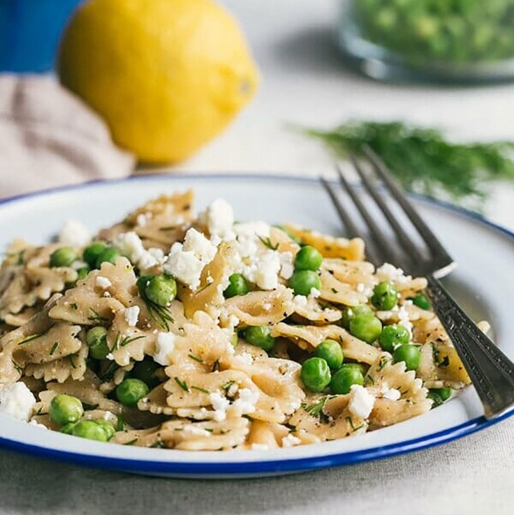 Pasta with Peas, Feta and Dill