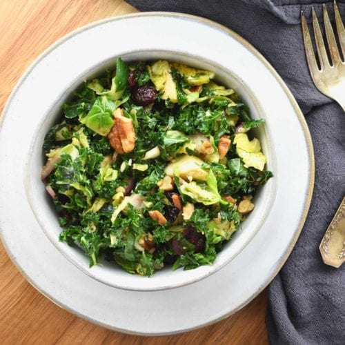 Kale and Brussels Sprouts Slaw